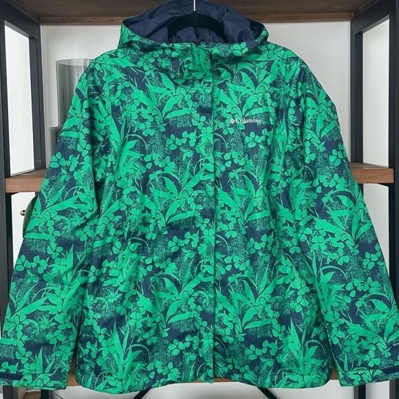 Columbia Ridge Gates Women's Green Distressed Tropical Print Jacket - Picture 2 of 11